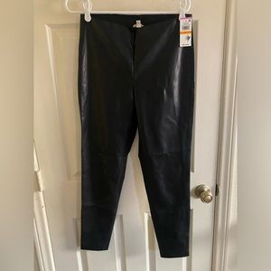 Elastic waist faux leather pants from Macy’s Sz S